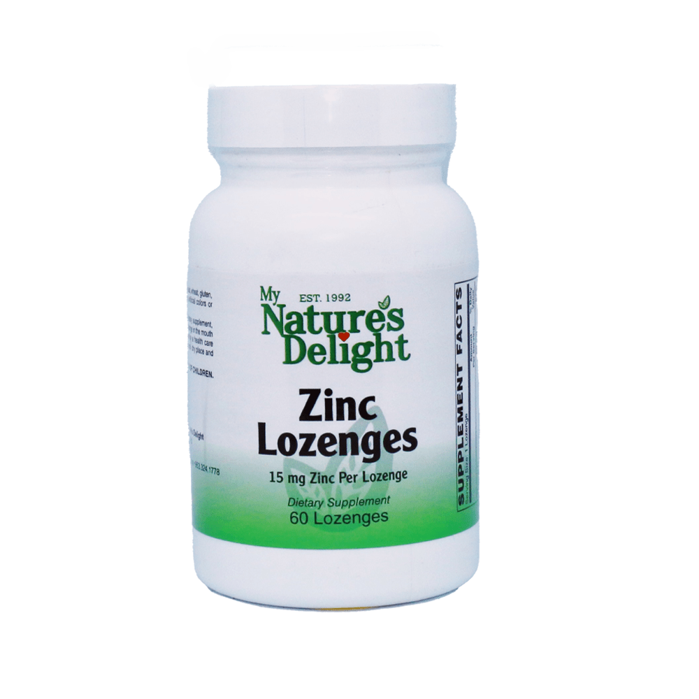 Zinc Lozenges 15 mg 60 Lozenges My Natures Delight