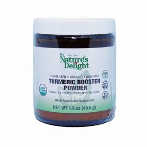 Fermented Organic Turmeric Booster Powder with Black Pepper bottle