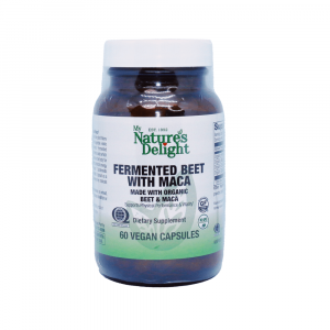 Fermented Beet with Maca Capsules in a Bottle