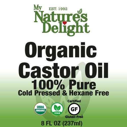 Organic Castor Oil – 8 oz – Glass Bottle