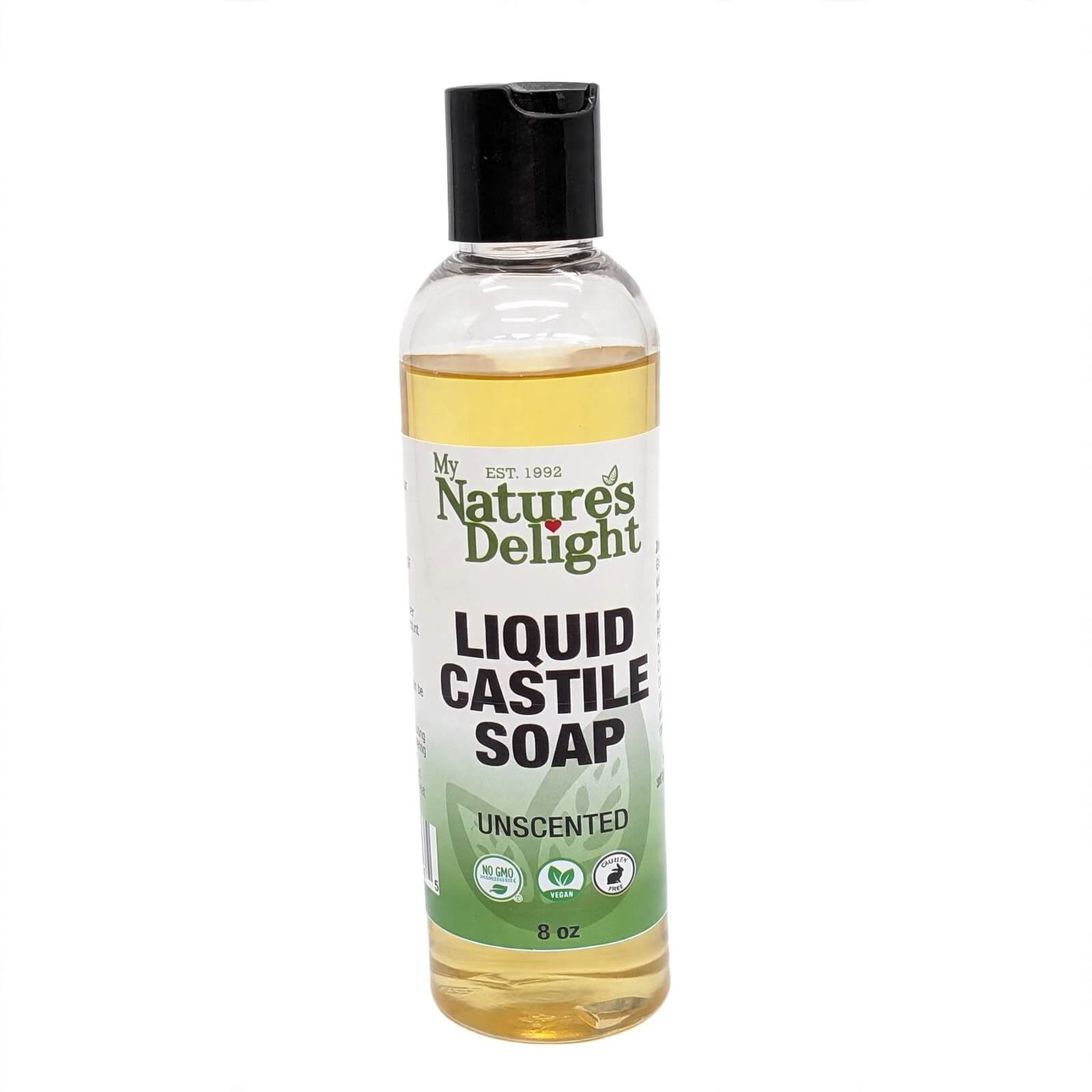 Unscented Liquid Castile Soap - 8 oz